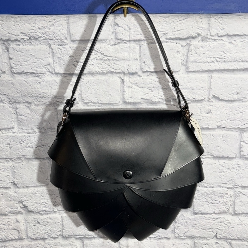Boldrini Selleria Black Carmen Shoulder Bag Opera Collection Large Luxury Purse - Picture 6 of 15